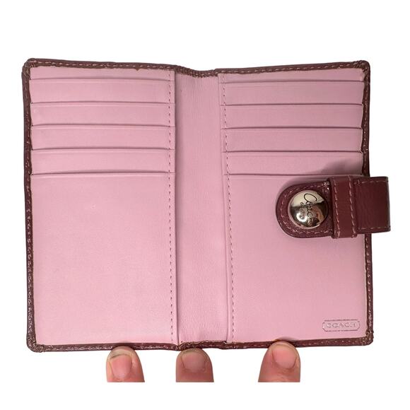 Coach Gramercy Op Art Embroidered Card Wallet Purple / Lilac - Picture 2 of 10